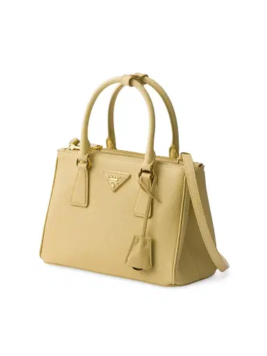 Prada Women's Galleria Saffiano Leather Top Handle Bag - Yellow | Thumbnail 4 Prada Women's Galleria Saffiano Leather Top Handle Bag - Yellow | Thumbnail 4