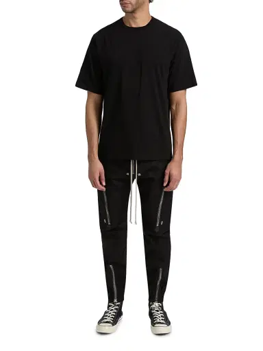 Rick Owens Men's Brad Cotton T-Shirt - Black | Thumbnail 2 Rick Owens Men's Brad Cotton T-Shirt - Black | Thumbnail 2