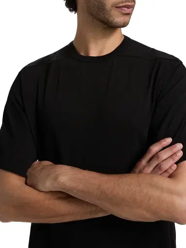 Rick Owens Men's Brad Cotton T-Shirt - Black | Thumbnail 6 Rick Owens Men's Brad Cotton T-Shirt - Black | Thumbnail 6