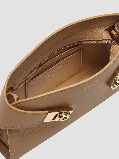 FERRAGAMO Women's Mini Hug Crossbody Bag - Light Camel | Thumbnail 5 FERRAGAMO Women's Mini Hug Crossbody Bag - Light Camel | Thumbnail 5