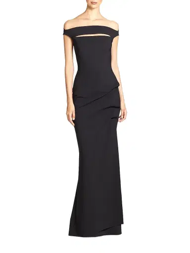 Chiara Boni La Petite Robe Women's Melania Off-The-Shoulder Gown - Cobalt - Size 16 | Thumbnail 3 Chiara Boni La Petite Robe Women's Melania Off-The-Shoulder Gown - Cobalt - Size 16 | Thumbnail 3