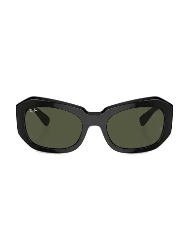 Ray-Ban Women's Beate Pillow 56MM Wrap Sunglasses - Black Dark Green | Thumbnail 2 Ray-Ban Women's Beate Pillow 56MM Wrap Sunglasses - Black Dark Green | Thumbnail 2