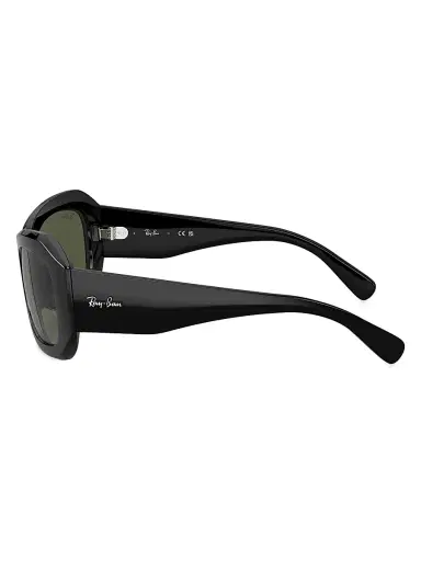 Ray-Ban Women's Beate Pillow 56MM Wrap Sunglasses - Black Dark Green | Thumbnail 3 Ray-Ban Women's Beate Pillow 56MM Wrap Sunglasses - Black Dark Green | Thumbnail 3