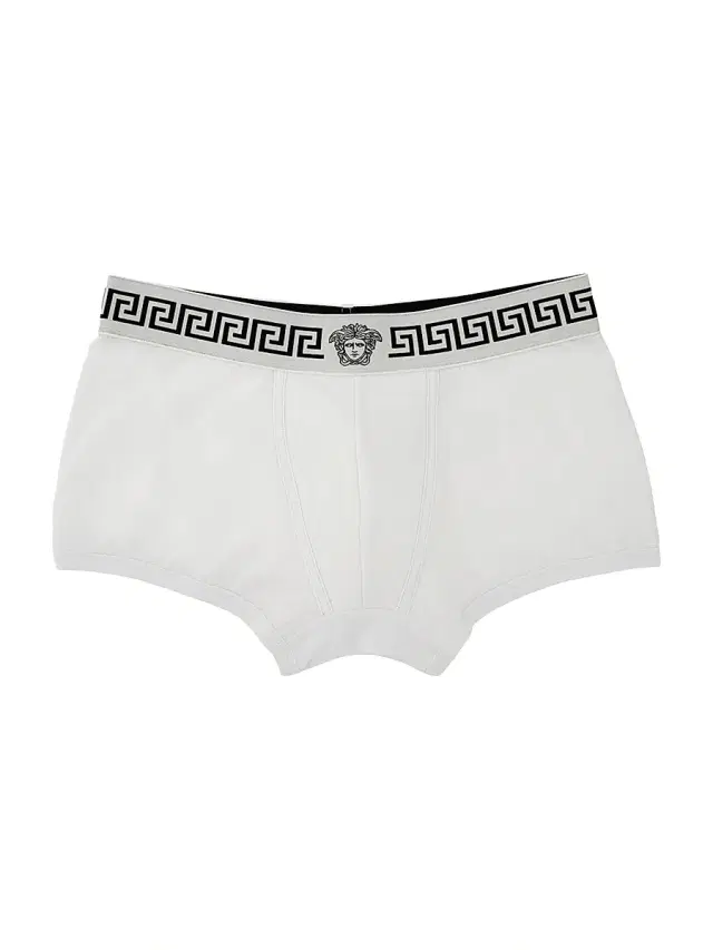 Men's Greca Medusa Head Stretch-Cotton Trunk Brief - Optical White Men's Greca Medusa Head Stretch-Cotton Trunk Brief - Optical White