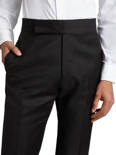Emporio Armani Men's Wool Tuxedo Pants - Black - Size 44 | Thumbnail 6 Emporio Armani Men's Wool Tuxedo Pants - Black - Size 44 | Thumbnail 6