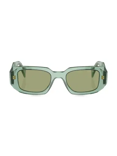 Prada Women's 49MM Rectangle Sunglasses - Translucent Teal Green | Thumbnail 2 Prada Women's 49MM Rectangle Sunglasses - Translucent Teal Green | Thumbnail 2