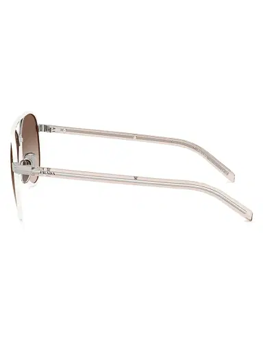 Prada Women's 59MM Aviator Sunglasses - Pale Gold Brown Gradient | Thumbnail 3 Prada Women's 59MM Aviator Sunglasses - Pale Gold Brown Gradient | Thumbnail 3