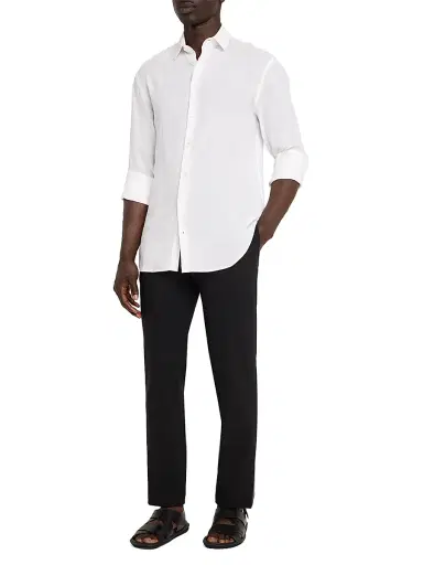 Giorgio Armani Men's Linen Button-Front Sport Shirt | Thumbnail 2 Giorgio Armani Men's Linen Button-Front Sport Shirt | Thumbnail 2