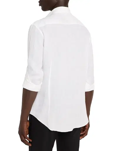 Giorgio Armani Men's Linen Button-Front Sport Shirt | Thumbnail 5 Giorgio Armani Men's Linen Button-Front Sport Shirt | Thumbnail 5