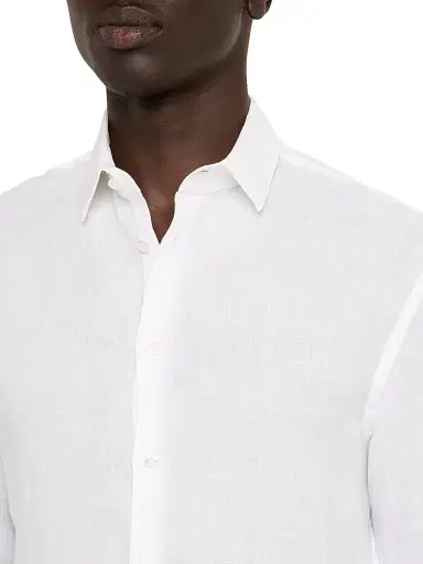 Giorgio Armani Men's Linen Button-Front Sport Shirt | Thumbnail 6 Giorgio Armani Men's Linen Button-Front Sport Shirt | Thumbnail 6