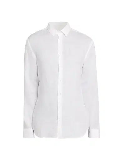 Giorgio Armani Men's Linen Button-Front Sport Shirt | Thumbnail 1 Giorgio Armani Men's Linen Button-Front Sport Shirt | Thumbnail 1