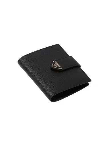 Prada Women's Small Saffiano and Smooth Leather Wallet | Thumbnail 1 Prada Women's Small Saffiano and Smooth Leather Wallet | Thumbnail 1