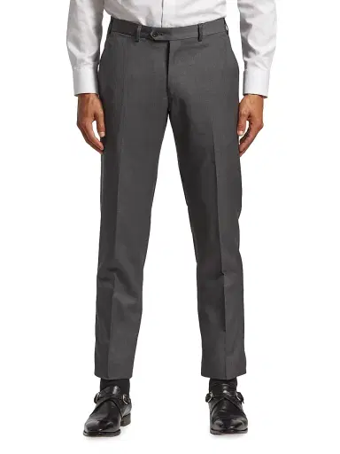 Emporio Armani Men's Virgin Wool Slim-Fit Pants - Grey - Size 44 | Thumbnail 3 Emporio Armani Men's Virgin Wool Slim-Fit Pants - Grey - Size 44 | Thumbnail 3