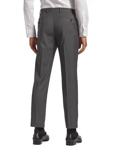 Emporio Armani Men's Virgin Wool Slim-Fit Pants - Grey - Size 44 | Thumbnail 5 Emporio Armani Men's Virgin Wool Slim-Fit Pants - Grey - Size 44 | Thumbnail 5
