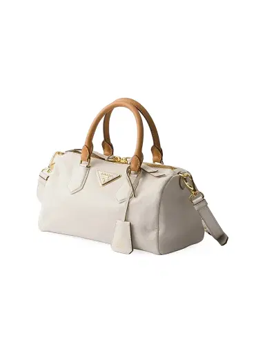 Prada Women's Small Leather Top-Handle Bag - White | Thumbnail 5 Prada Women's Small Leather Top-Handle Bag - White | Thumbnail 5