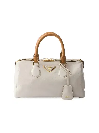 Prada Women's Small Leather Top-Handle Bag - White | Thumbnail 1 Prada Women's Small Leather Top-Handle Bag - White | Thumbnail 1