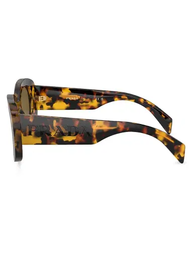 Prada Women's 55MM Oval Sunglasses - Havana Dark Brown | Thumbnail 3 Prada Women's 55MM Oval Sunglasses - Havana Dark Brown | Thumbnail 3