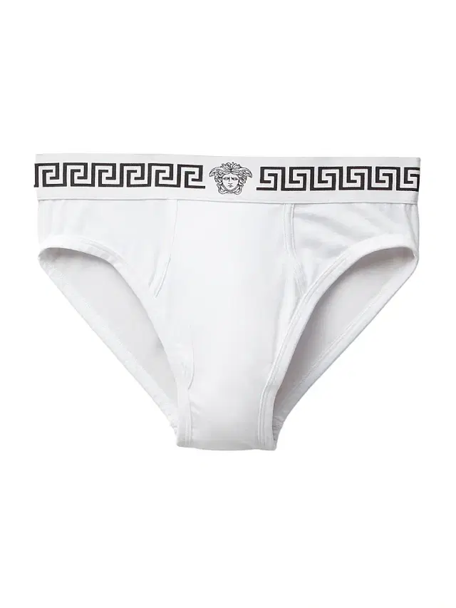 Men's Greca Medusa Head Cotton Jersey Brief - Optical White Men's Greca Medusa Head Cotton Jersey Brief - Optical White