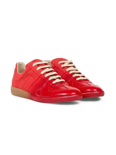Maison Margiela Men's Replica Leather Low-Top Sneakers - Siren | Thumbnail 2 Maison Margiela Men's Replica Leather Low-Top Sneakers - Siren | Thumbnail 2