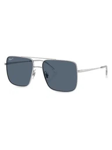 Ray-Ban Women's 0RB3758 Ari 56MM Square Sunglasses - Silver Blue | Thumbnail 1 Ray-Ban Women's 0RB3758 Ari 56MM Square Sunglasses - Silver Blue | Thumbnail 1