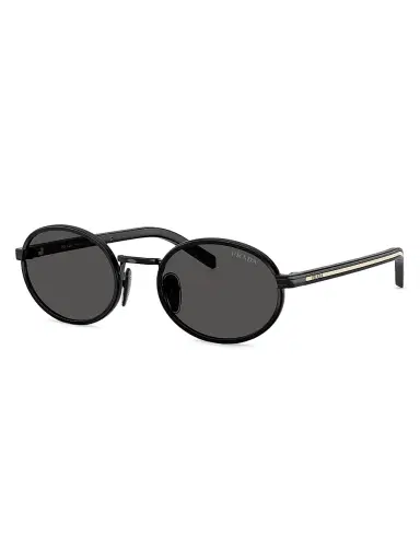Prada Women's 52MM Oval Sunglasses - Black | Thumbnail 1 Prada Women's 52MM Oval Sunglasses - Black | Thumbnail 1
