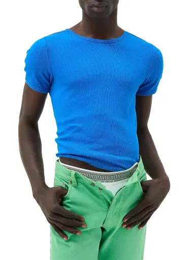 Versace Men's Stretch-Cotton T-Shirt | Thumbnail 2 Versace Men's Stretch-Cotton T-Shirt | Thumbnail 2