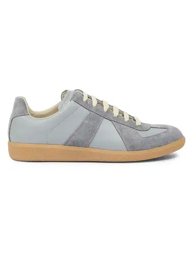 Maison Margiela Men's Replica Leather & Suede Sneakers - Griffin Gray | Thumbnail 1 Maison Margiela Men's Replica Leather & Suede Sneakers - Griffin Gray | Thumbnail 1
