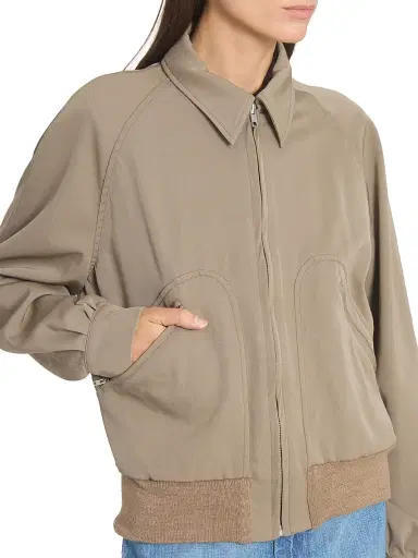 Maison Margiela Women's Wool Gabardine Zip Jacket | Thumbnail 6 Maison Margiela Women's Wool Gabardine Zip Jacket | Thumbnail 6