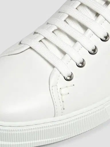 Ferragamo Men's Clayton Leather Low-Top Sneakers - Bianco Ottico - Size 13 | Thumbnail 5 Ferragamo Men's Clayton Leather Low-Top Sneakers - Bianco Ottico - Size 13 | Thumbnail 5