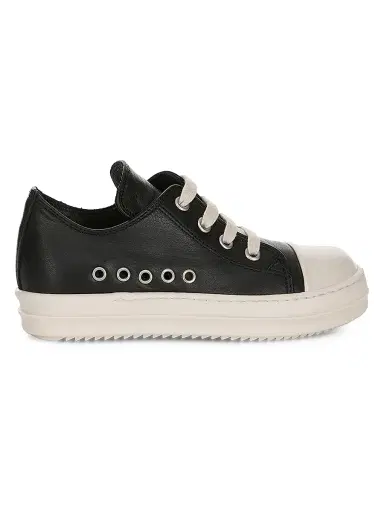 Rick Owens Little Kid's & Kid's Extreme Low Leather Sneakers - Black 9.5 (Toddler) | Thumbnail 1 Rick Owens Little Kid's & Kid's Extreme Low Leather Sneakers - Black 9.5 (Toddler) | Thumbnail 1