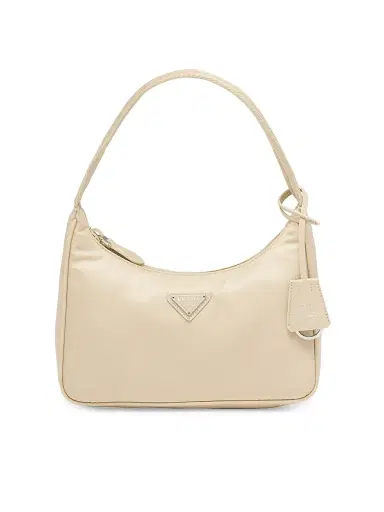 Prada Women's Re-Edition 2000 Re-Nylon Mini Shoulder Bag - Beige Khaki | Thumbnail 1 Prada Women's Re-Edition 2000 Re-Nylon Mini Shoulder Bag - Beige Khaki | Thumbnail 1