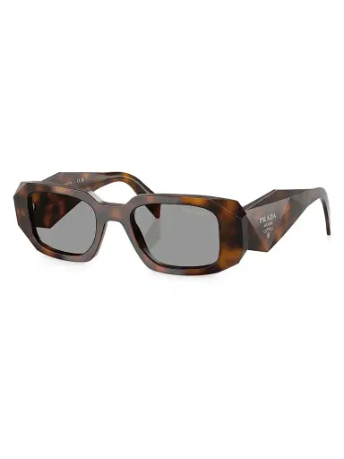 Prada Women's 51MM Rectangular Sunglasses - Dark Havana Grey | Thumbnail 2 Prada Women's 51MM Rectangular Sunglasses - Dark Havana Grey | Thumbnail 2