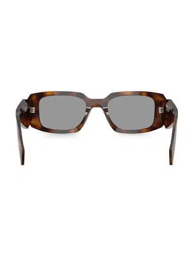 Prada Women's 51MM Rectangular Sunglasses - Dark Havana Grey | Thumbnail 4 Prada Women's 51MM Rectangular Sunglasses - Dark Havana Grey | Thumbnail 4