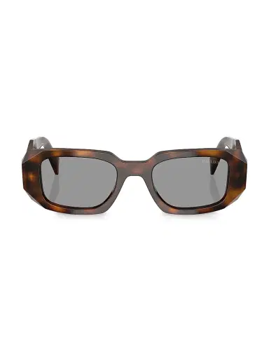 Prada Women's 51MM Rectangular Sunglasses - Dark Havana Grey | Thumbnail 1 Prada Women's 51MM Rectangular Sunglasses - Dark Havana Grey | Thumbnail 1