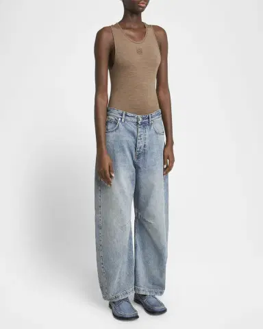 Loewe Anagram Barrel Leg Jeans | Thumbnail 2 Loewe Anagram Barrel Leg Jeans | Thumbnail 2
