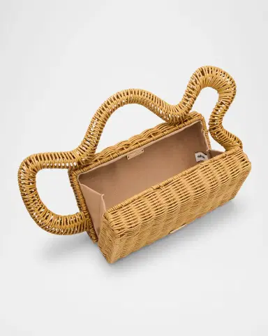 Cult Gaia Elsa Wavy Rattan Clutch Bag | Thumbnail 4 Cult Gaia Elsa Wavy Rattan Clutch Bag | Thumbnail 4