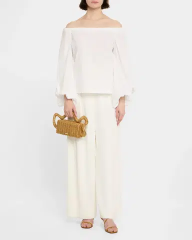 Cult Gaia Elsa Wavy Rattan Clutch Bag | Thumbnail 5 Cult Gaia Elsa Wavy Rattan Clutch Bag | Thumbnail 5