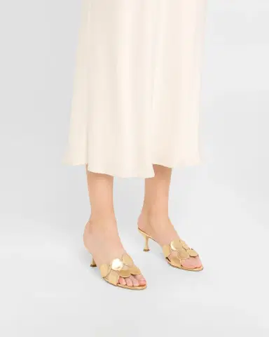 Manolo Blahnik Haribalmu Metallic Stiletto Slide Sandals | Thumbnail 2 Manolo Blahnik Haribalmu Metallic Stiletto Slide Sandals | Thumbnail 2
