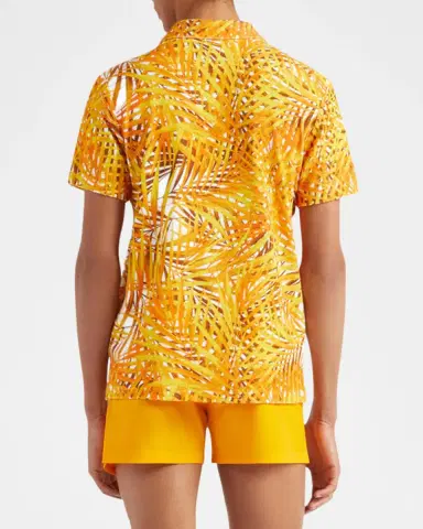 Vilebrequin Men 's Palm Leaves Camp Shirt | Thumbnail 3 Vilebrequin Men 's Palm Leaves Camp Shirt | Thumbnail 3