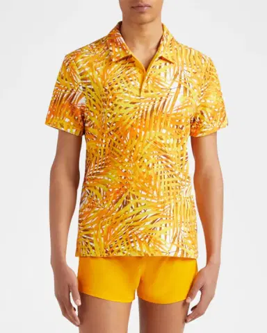 Vilebrequin Men 's Palm Leaves Camp Shirt | Thumbnail 4 Vilebrequin Men 's Palm Leaves Camp Shirt | Thumbnail 4