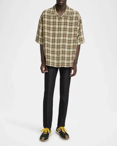 Loewe Men's Flow Runner 2.0 Nylon and Suede Sneakers | Thumbnail 3 Loewe Men's Flow Runner 2.0 Nylon and Suede Sneakers | Thumbnail 3