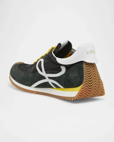 Loewe Men's Flow Runner 2.0 Nylon and Suede Sneakers | Thumbnail 4 Loewe Men's Flow Runner 2.0 Nylon and Suede Sneakers | Thumbnail 4