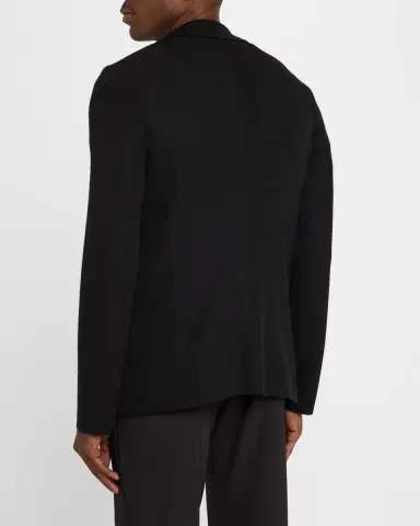 Giorgio Armani Men's Wool-Cashmere Rib Stitch Blazer | Thumbnail 3 Giorgio Armani Men's Wool-Cashmere Rib Stitch Blazer | Thumbnail 3