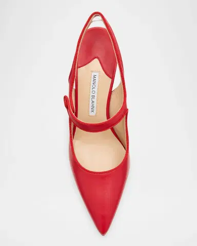 Manolo Blahnik Camparisli Leather Mary Jane Slingback Pumps | Thumbnail 7 Manolo Blahnik Camparisli Leather Mary Jane Slingback Pumps | Thumbnail 7