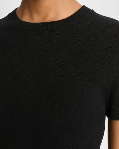 Vince Short-Sleeve Cashmere-Blend Tee | Thumbnail 5 Vince Short-Sleeve Cashmere-Blend Tee | Thumbnail 5