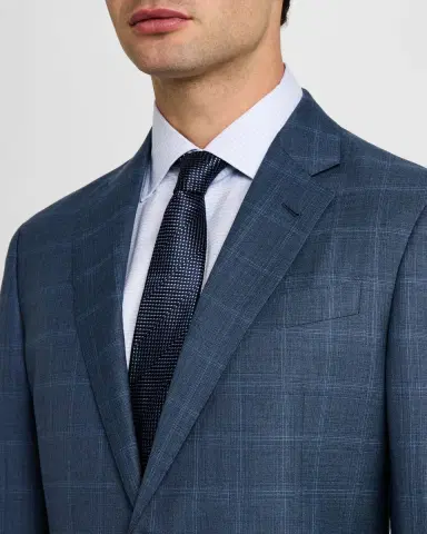 Giorgio Armani Men 's Blurred Windowpane 240G Suit | Thumbnail 2 Giorgio Armani Men 's Blurred Windowpane 240G Suit | Thumbnail 2