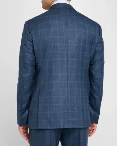 Giorgio Armani Men 's Blurred Windowpane 240G Suit | Thumbnail 5 Giorgio Armani Men 's Blurred Windowpane 240G Suit | Thumbnail 5