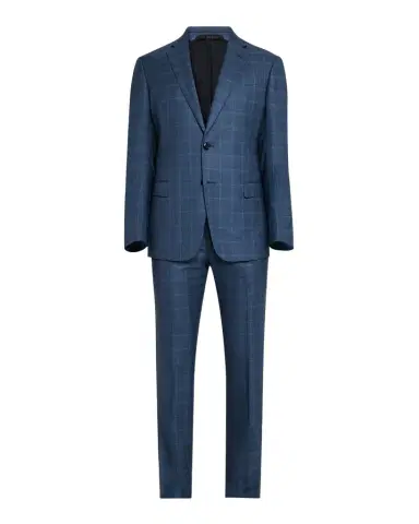 Giorgio Armani Men 's Blurred Windowpane 240G Suit | Thumbnail 1 Giorgio Armani Men 's Blurred Windowpane 240G Suit | Thumbnail 1