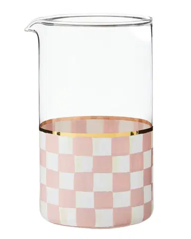 MacKenzie-Childs Rosy Check Mixing Glass | Thumbnail 1 MacKenzie-Childs Rosy Check Mixing Glass | Thumbnail 1