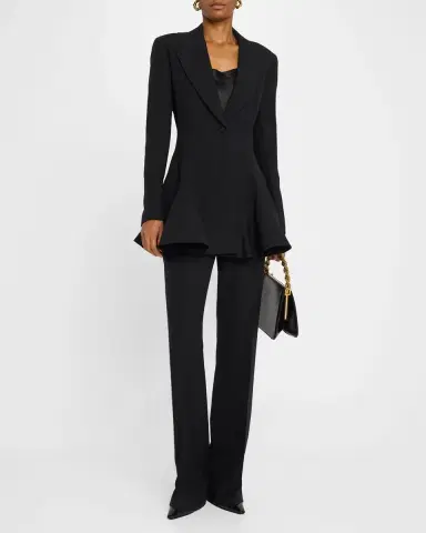 Lafayette 148 New York Saint Marks Straight Wool-Silk Pants | Thumbnail 2 Lafayette 148 New York Saint Marks Straight Wool-Silk Pants | Thumbnail 2